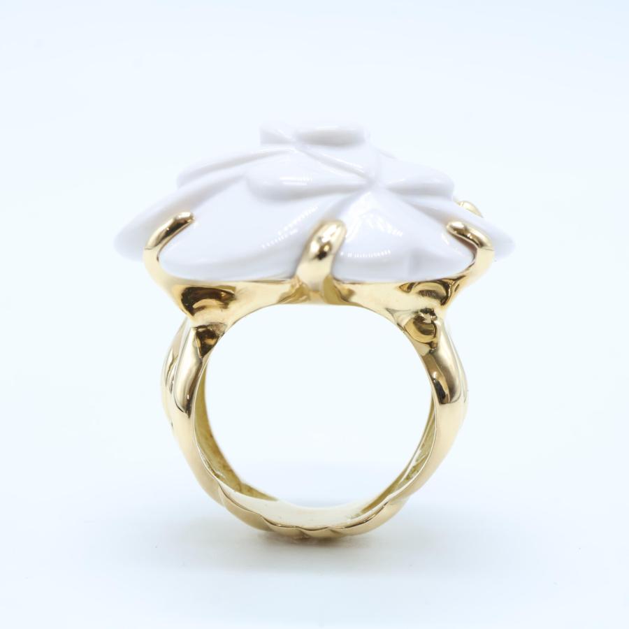 CHANEL 新品同様 シャネル K18YG カショロン カメリア リング・指輪  