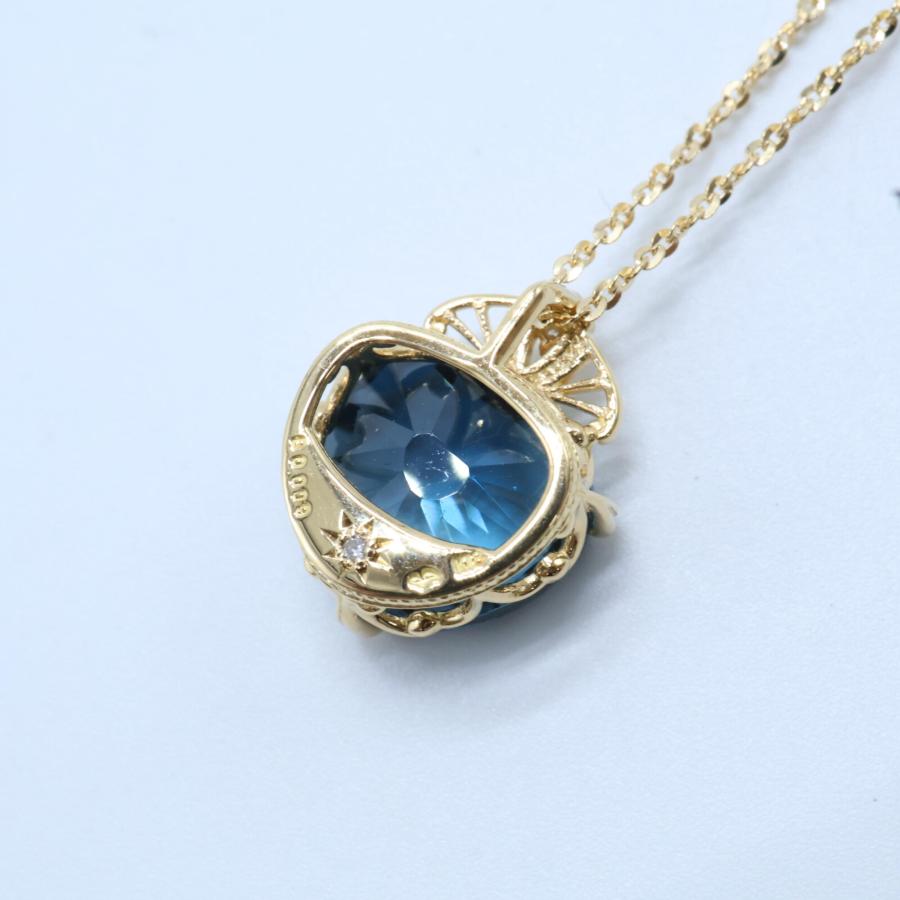 美品 Je・Stella 石垣順子 K18 ロンドンブルートパーズ/D0.009