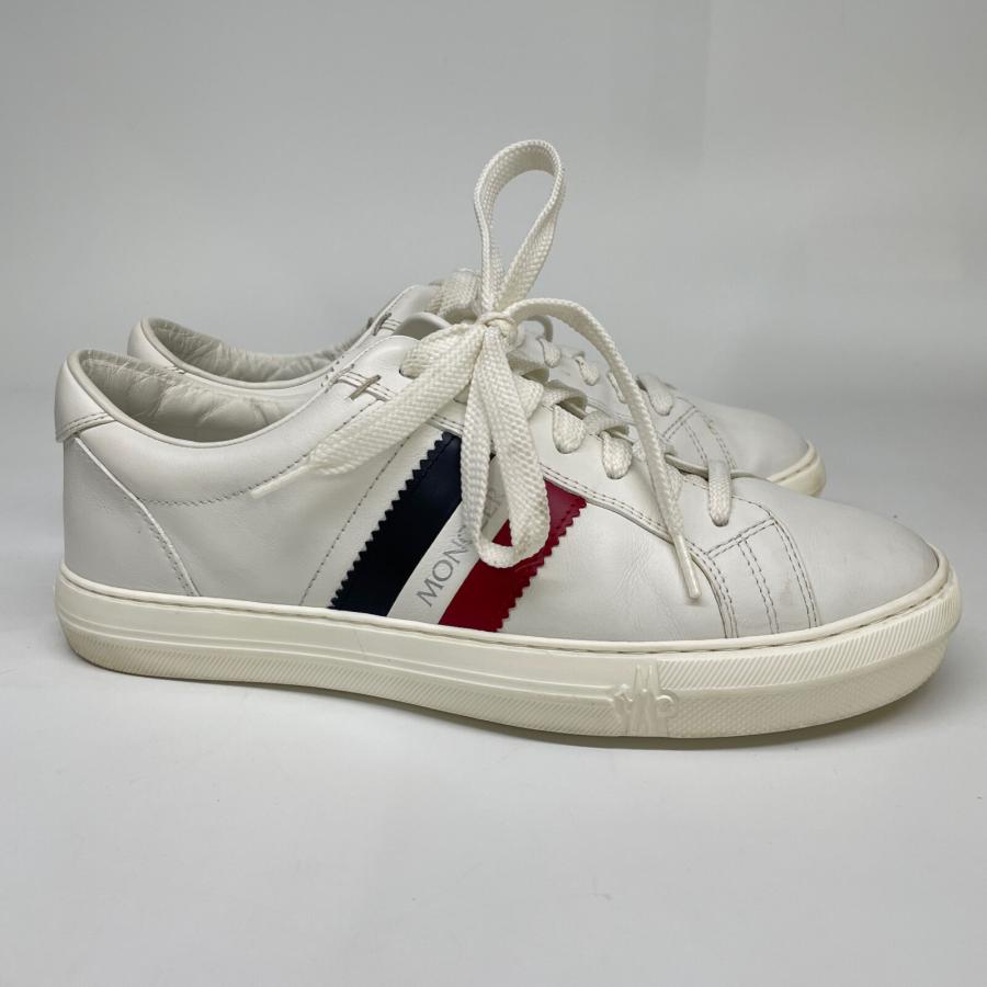 MONCLER ホワイト レザー スニーカー 41 メンズ モンクレ 【公式通販】