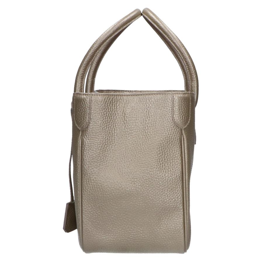 未使用級】A.D.M.J シュリンク型押し シャンパンゴールド トートバッグ