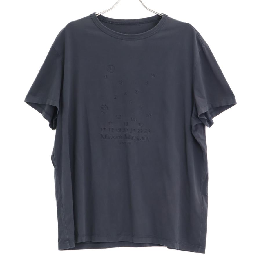 Maison Margiela メゾンマルジェラ 23SS S50GC0684 カレンダーグラフィックロゴTシャツ グレー XL トップス コットン メンズ 中古