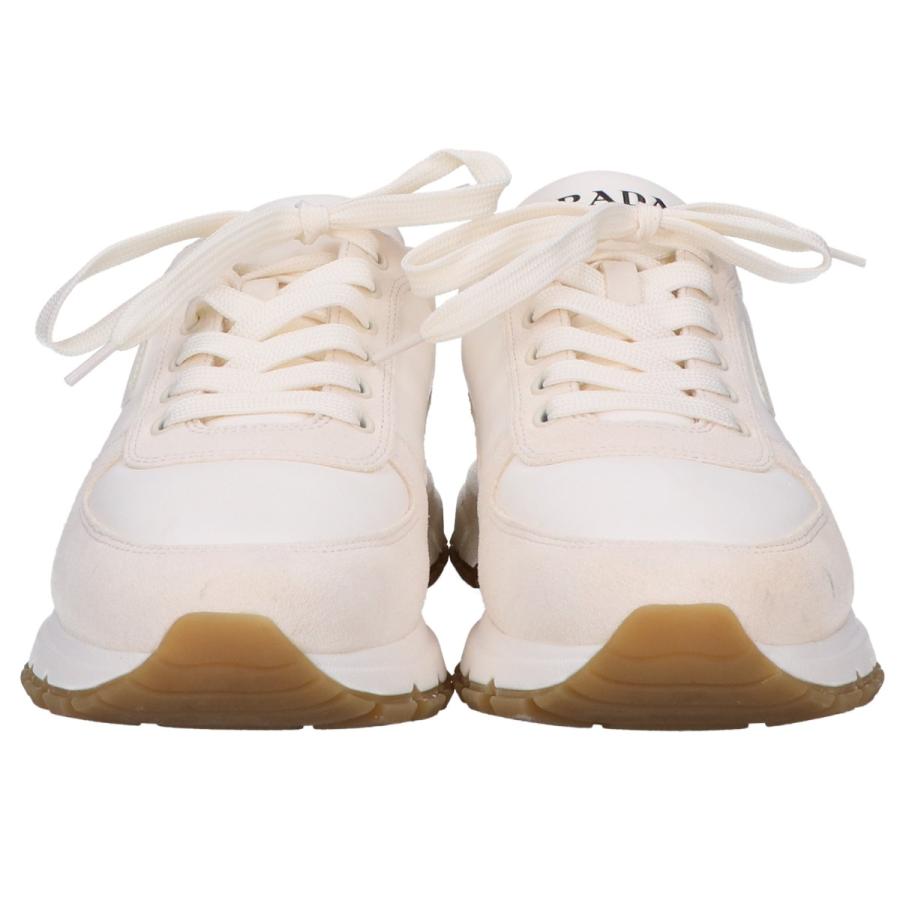 PRADA（プラダ） 美品 2EG483 スエード/レザー スニーカー 8 ホワイト