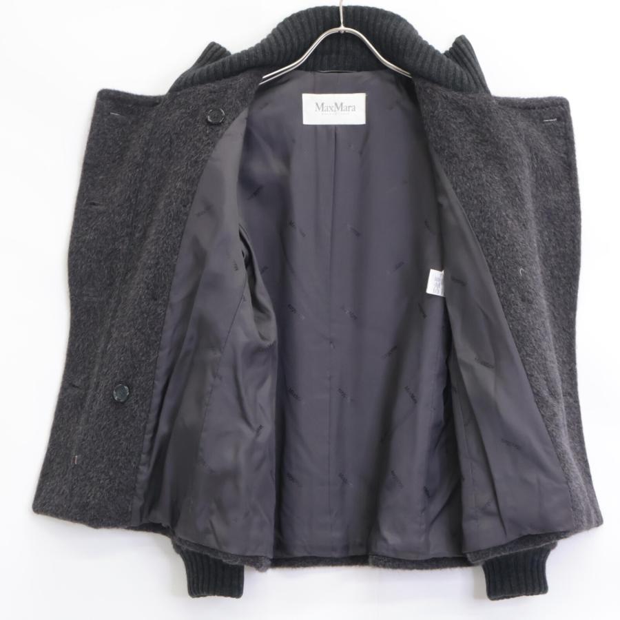Max Mara マックスマーラ チャコールグレー アルパカウールダブル