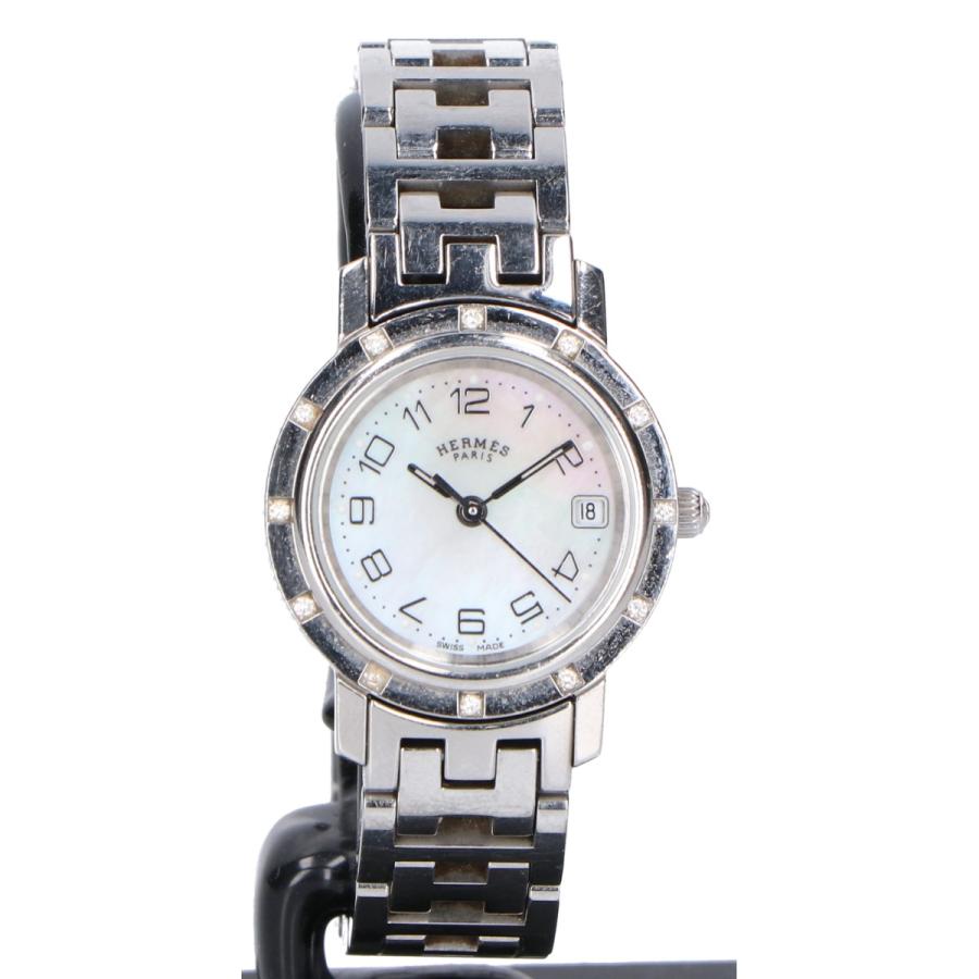 HERMES エルメス CL4.230 クリッパー ナクレ 12Pダイヤモンドベゼル