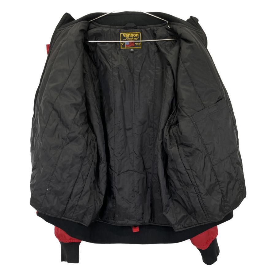 【美品】VANSON(バンソン)秋冬ジャケットma-1/プロテクター入り/レッド VANSON（バンソン） VANSON VS23108W MA-1 ジャケット プロテクター