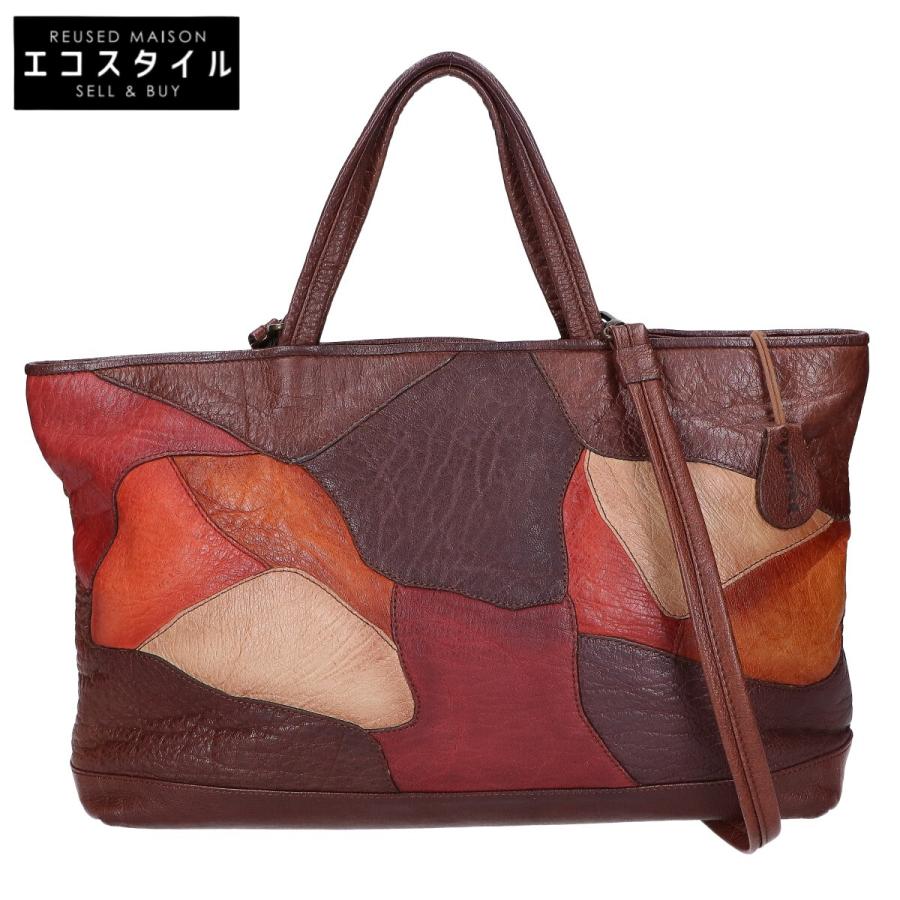 IBIZA オーストリッチレザーバッグ IBIZA イビザ パイソン/オーストリッチ/レザー パッチワーク 2WAY