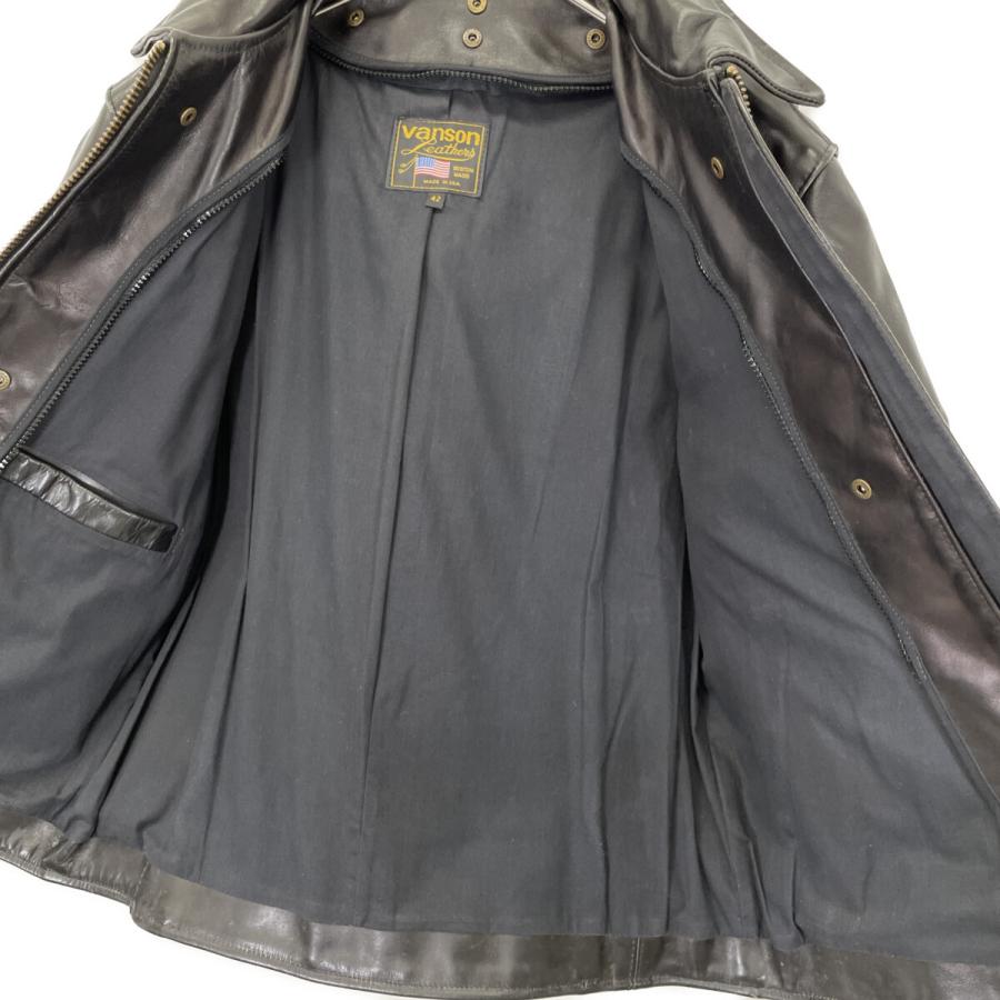 [USA製/ヴィンテージ]VANSON シングルライダース 36 TALON 黒 USA製/ヴィンテージ]VANSON シングルライダース 36 TALON 黒 USA製