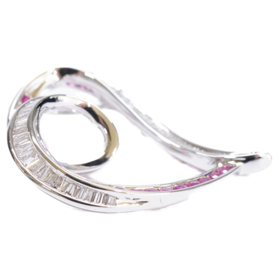 笠原真寿美k18WG/YG ハートペンダントトップ 美品 K18WG 笠原真寿美 ダイヤモンド 0.45ct ルビー0.75ct ハート