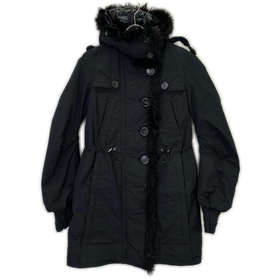 MONCLER モンクレール HAVEN ヘイブン ファー付きダウンコート コート 0 ブラック レディース_1