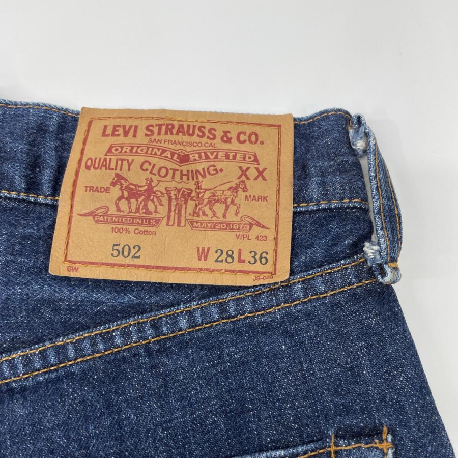 LEVI‘S リーバイス 502XX 日本製 J09刻印 BIG E均等V赤タブ セルビッチデニムパンツ インディゴ W28L36 ボトムス デニム メンズ 中古_4