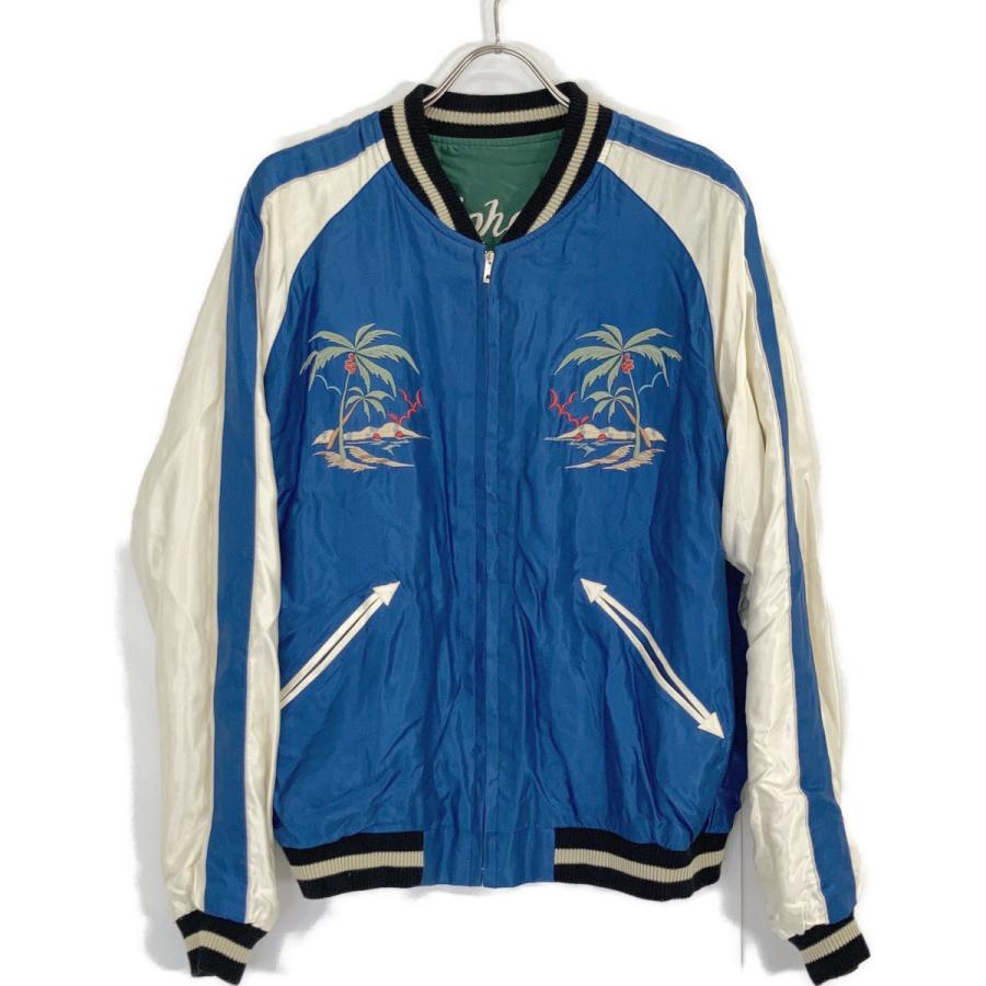 東洋　toyo スカジャン　緑　青　okinawa 美品 TAILOR TOYO テーラ―東洋 TT15273 ALOHA HAWAII スカジャン グリーン