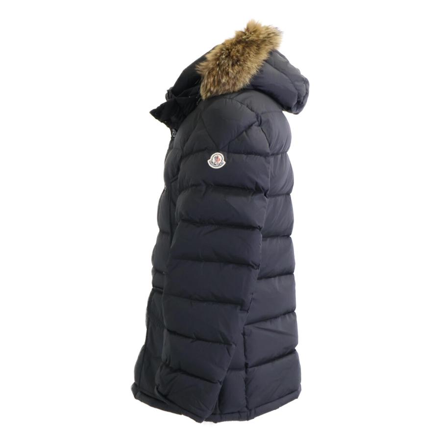 希少サイズ4⭐️モンクレール　クルーニー　リアルファー　ブラック　黒　3D137 希少サイズ4☆ モンクレール クルーニー リアルファー ブラック 黒