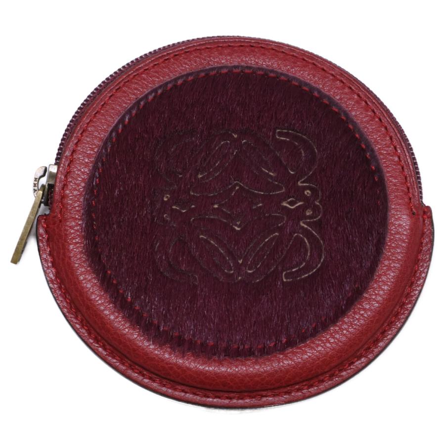 LOEWE（ロエベ） 新品同様 アナグラム ハラコ/レザー コインケース