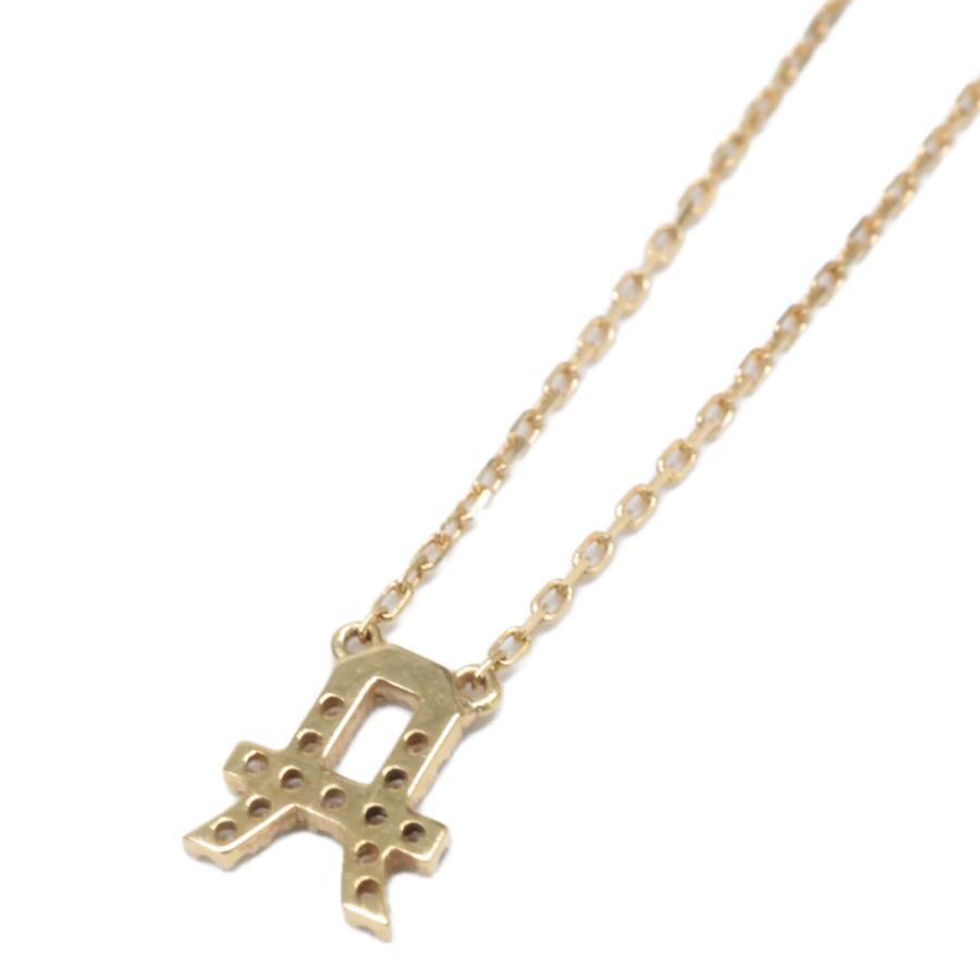 AHKAH（アーカー） 美品 K18 0.07 A イニシャル ダイヤモンド