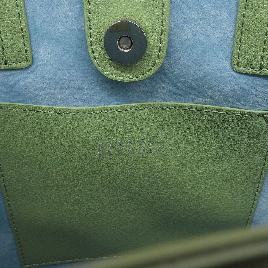 美品 BARNEYS NEW YORK バーニーズニューヨーク ロゴトートバッグ (S) トートバッグ メンズ グリーン 2186397_6