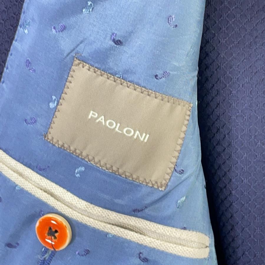 PAOLONI パオローニ ネイビー 2411G517 ウール テーラードジャケット 