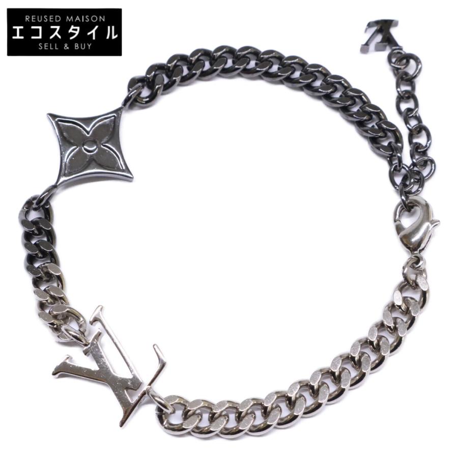 LOUIS VUITTON ルイヴィトン M00508 LVインスティンクト メタル ブレスレット シルバー メンズ 美品 LOUIS VUITTON ルイヴィトン M00508 LV インスティンクト