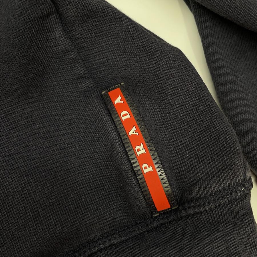 PRADA プラダ SJC185 ネイビー ナイロン切替 ジップパーカー ネイビー 34 ジャケット コットン レディース 中古
