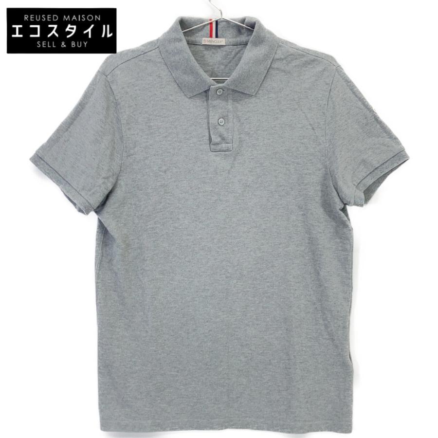 MONCLER グレー ポロシャツ　モンクレール MONCLER（モンクレール） グレー 袖ワッペンポロシャツ グレー M