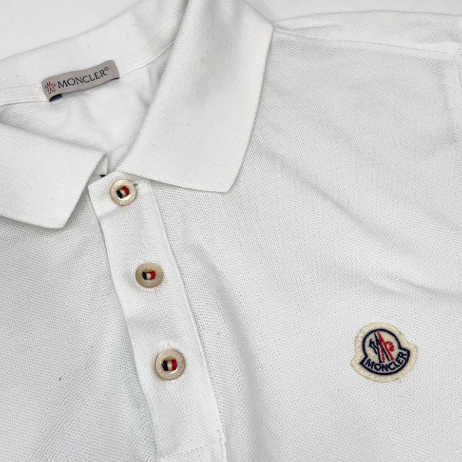 MONCLER（モンクレール） ホワイト 胸ワッペンポロシャツ ホワイト M