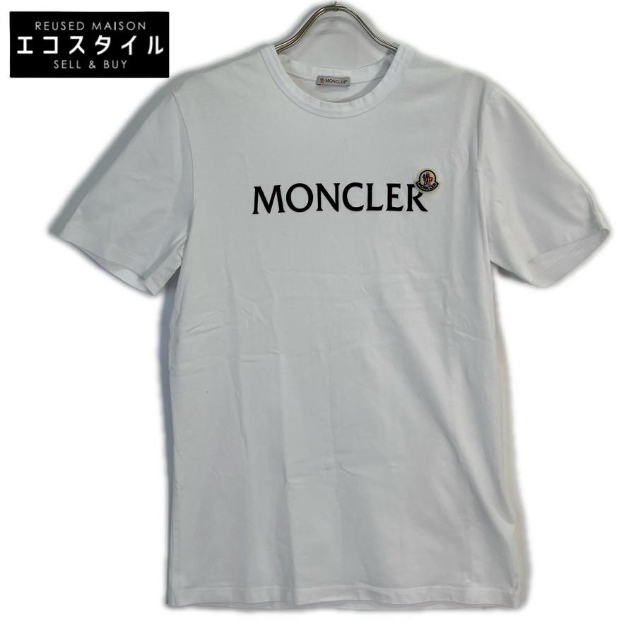 メンズ ☆美品☆MONCLER☆モンクレール☆ホワイト エンボスロゴ 半袖T