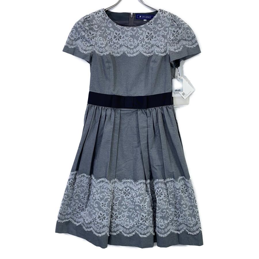 定価4.8万円 M'S GRACY ボーダーリボンプリントワンピース38 【公式通販】