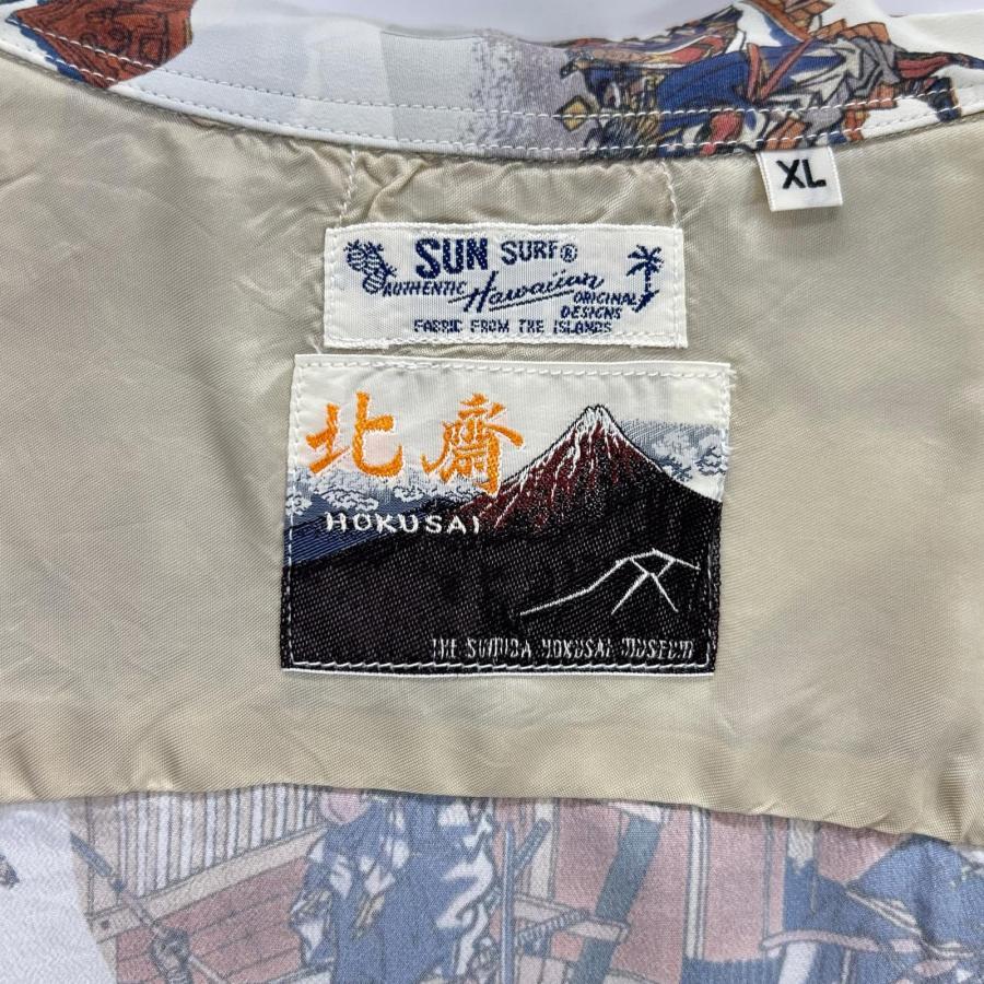 新品/ SUN SURF サンサーフ SS37918 カラー105 葛飾北斎 忠臣蔵討入 アロハシャツ XL メンズ