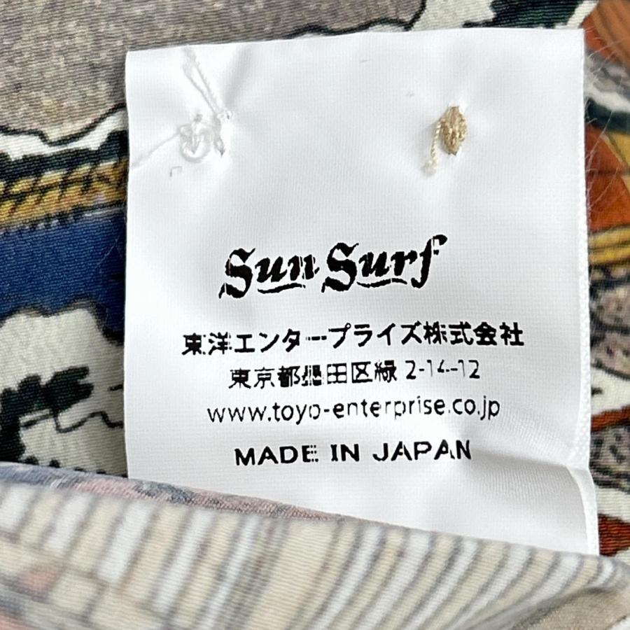 新品/ SUN SURF サンサーフ SS37918 カラー105 葛飾北斎 忠臣蔵討入 アロハシャツ XL メンズ