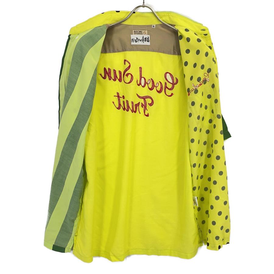 SUN SURF サンサーフ SS36661 KEONI OF HAWAII GOOD SUN FRUIT アロハシャツ ライトグリーン XL トップス メンズ 中古の画像