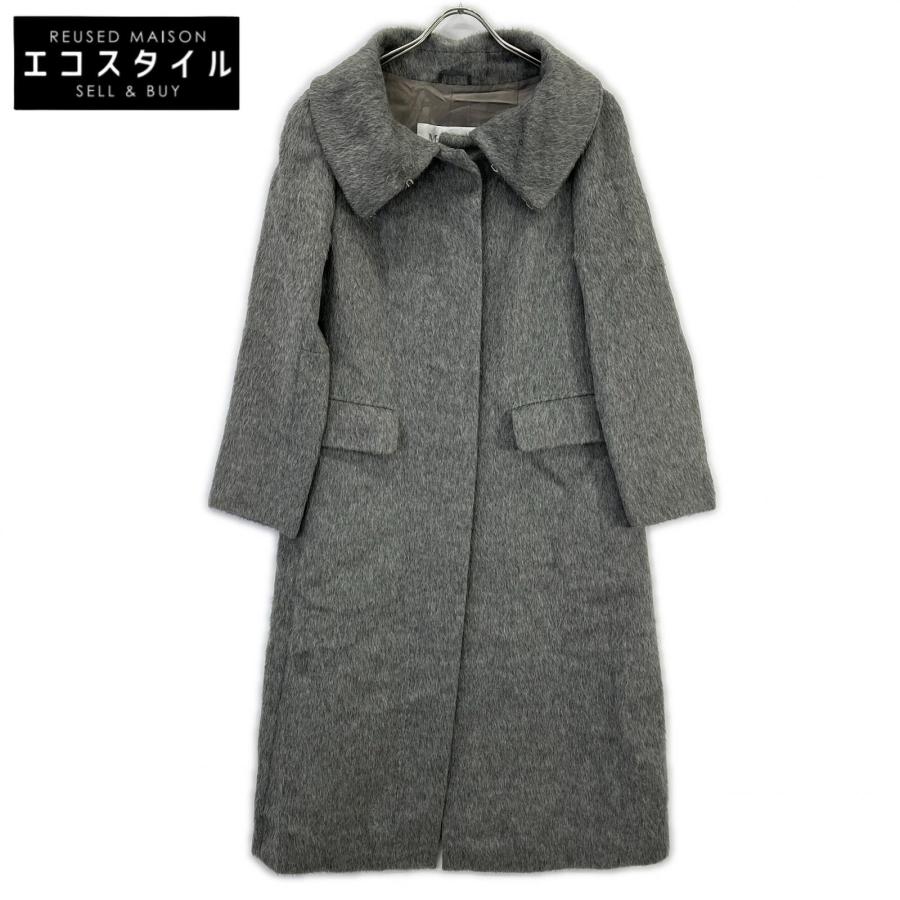Max Mara マックスマーラ 10160179 アルパカ混シャギーコート グレー 