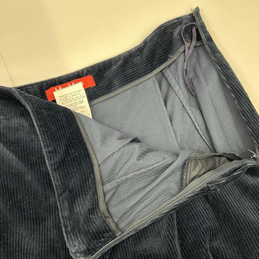 MAXMARA STUDIO マックスマーラスタジオ 61360192 DOLLARO コーデュロイキュロット ネイビー 44 ボトムス コットン レディース 中古_5