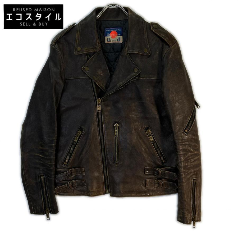 BLACK MEANS ブラックミーンズ ダブルライダースジャケットBEIGE BLACK MEANS（ブラックミーンズ） 美品/ 945ー62TJ07-1 USED加工