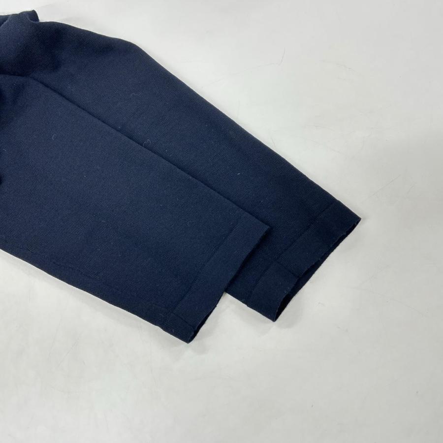 HERMES エルメス ネイビー ロボットL/Sニットポロ S メンズ : ブランド