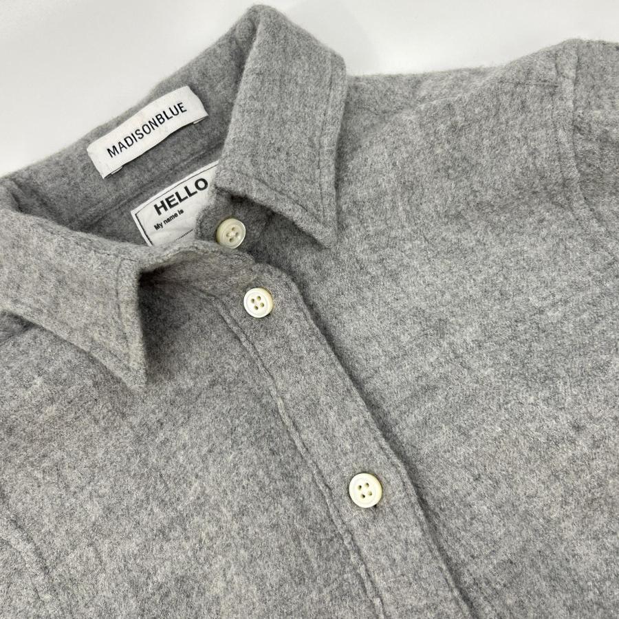 美品/ MADISON BLUE マディソンブルー MB184-5009 グレー ウール 長袖 