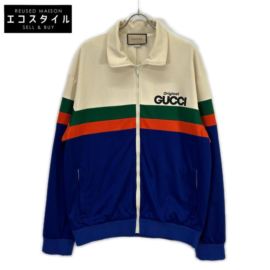 GUCCI（グッチ） 673297 ロゴプリント トラックジャケット アイボリーx 