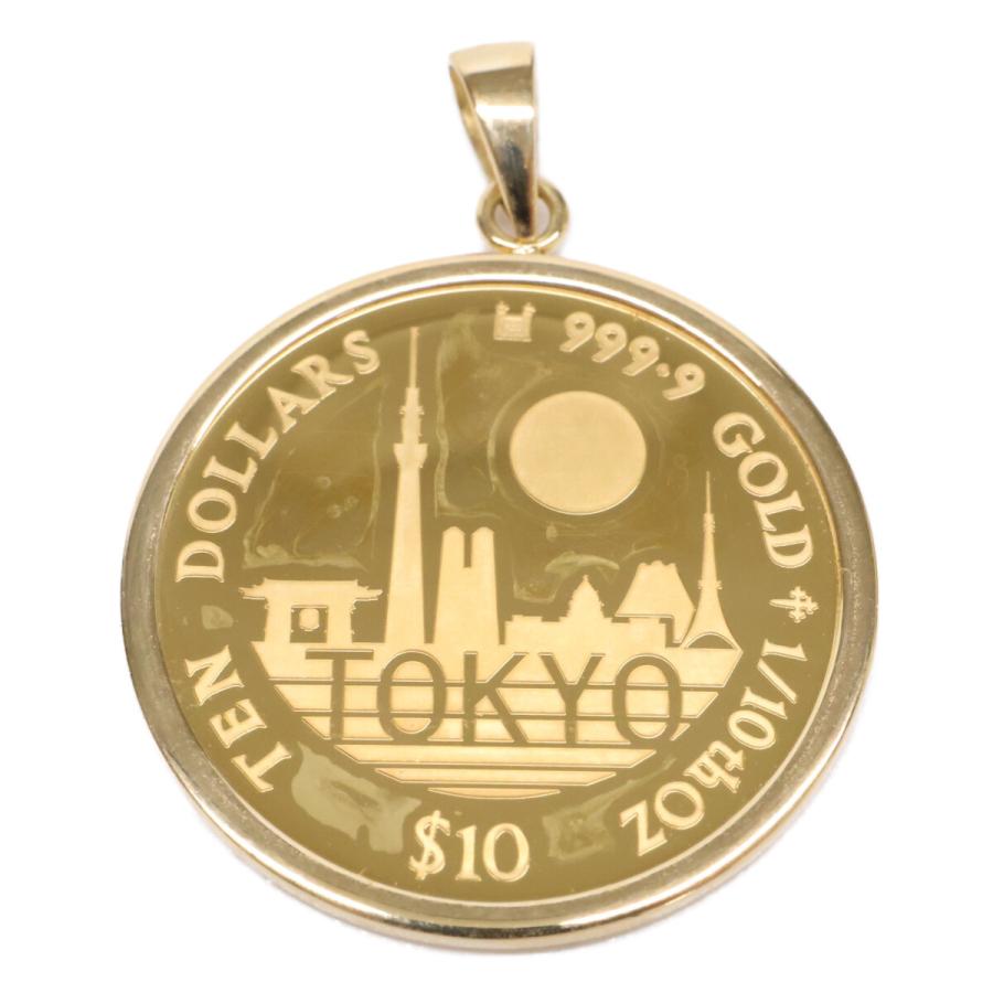 新品未使用 QVC 24K x 18K 2020 TOKYO コイン 1/10oz ペンダントトップ