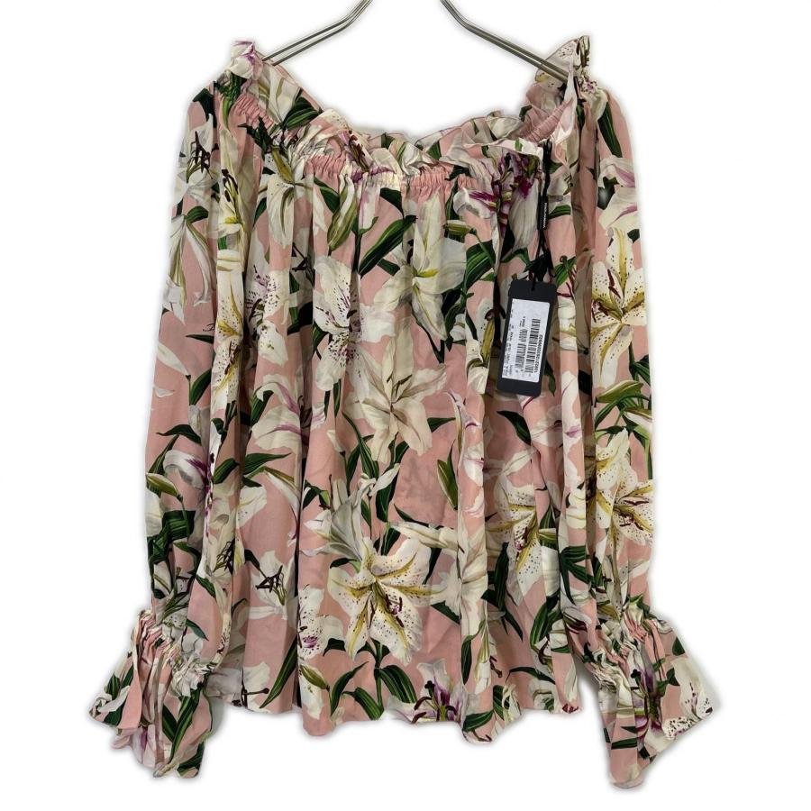 新品/  DOLCE＆GABBANA ドルチェアンドガッバーナ F73R5T/HS15F フラワープリントシルクブラウス 44 レディースの画像