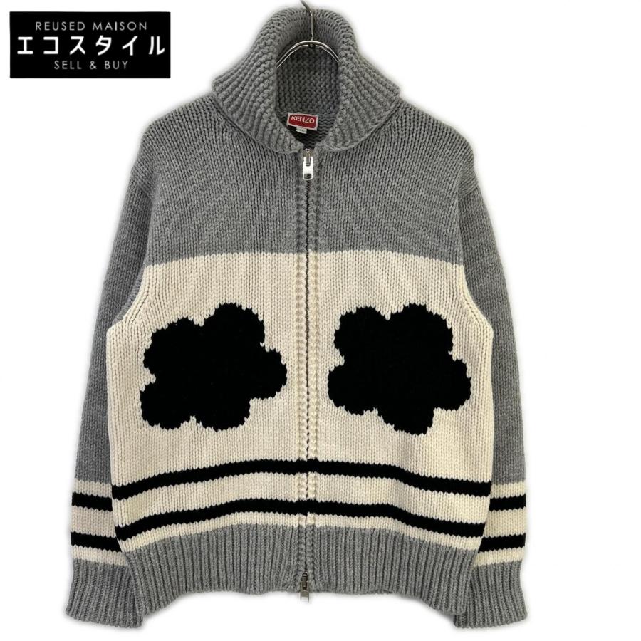KENZO（ケンゾー） FC62CA3233BD ボケフラワーカウチンニット グレー 