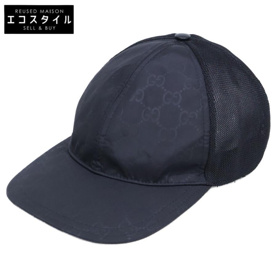 GUCCI メッシュ キャップ ブラック GUCCI（グッチ） 510950 GG メッシュ キャップ 帽子 XL 60cm メンズ