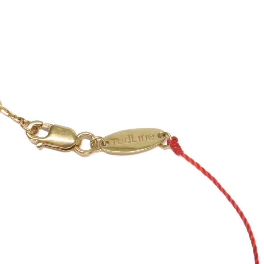 redline レッドライン ブレスレット K18WG ダイヤモンド RED LINE 美品 レッドライン 750 1Pダイヤモンド コード ブレスレット