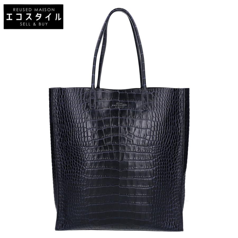 Smythson（スマイソン） 美品 MARA マラ 型押しレザー トートバッグ