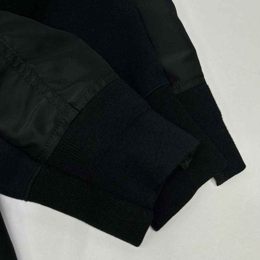 sacai（サカイ） SCM-219 Sponge Sweat x Nylon Twill Hoodie ブラック
