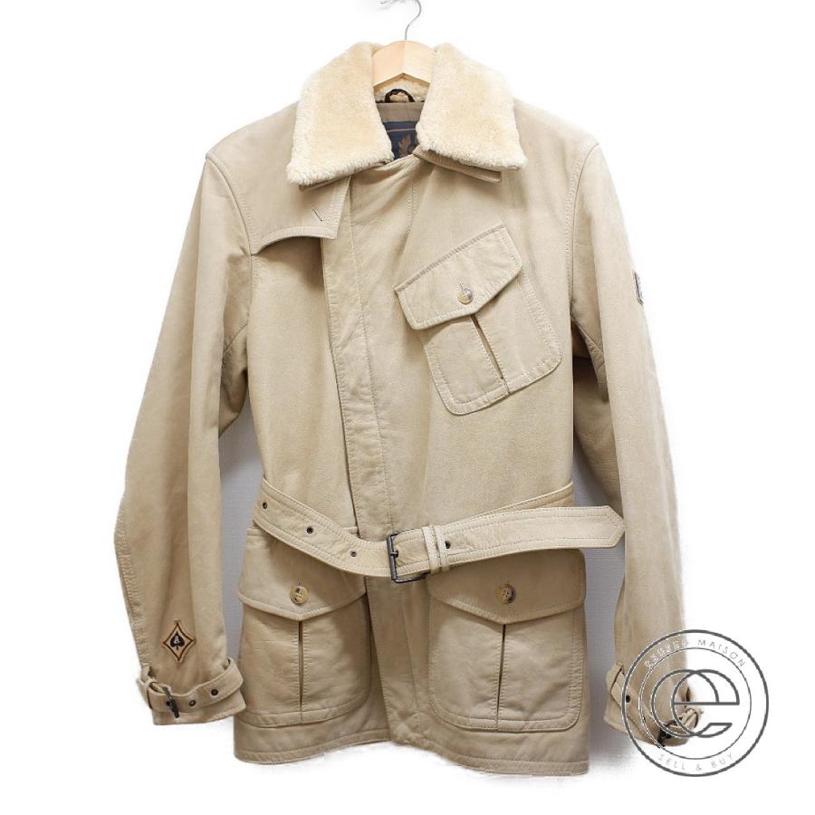 Belstaff ベルスタッフ Aviatorアビエイター ボアカラー ベルト付 レザージャケット S ベージュ メンズ ブランドショップエコスタイル 通販 Yahoo ショッピング