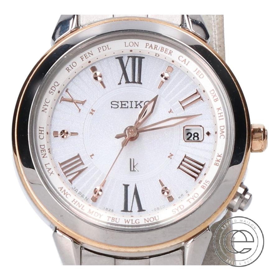 Seiko セイコー Ssqv024 Cal 1b25 Lukia ルキア 百貨店限定モデル ソーラー電波腕時計 シルバー ピンクゴールド レディース ブランドショップエコスタイル 通販 Yahoo ショッピング