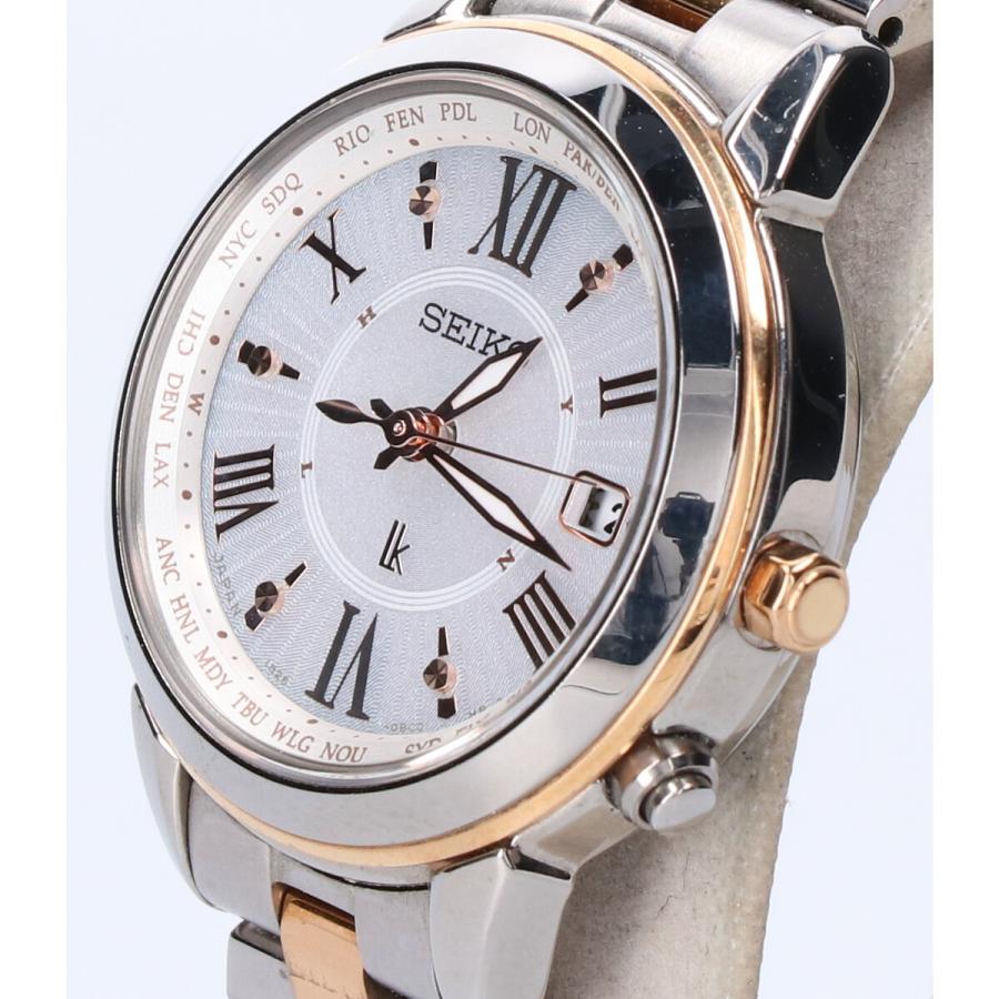 Seiko セイコー Ssqv024 Cal 1b25 Lukia ルキア 百貨店限定モデル ソーラー電波腕時計 シルバー ピンクゴールド レディース ブランドショップエコスタイル 通販 Yahoo ショッピング
