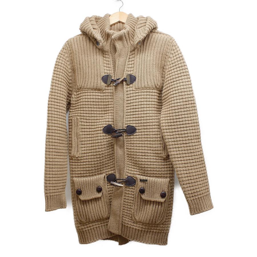 美品/国内正規/ Bark バーク フード付 ニットダッフルコート XS