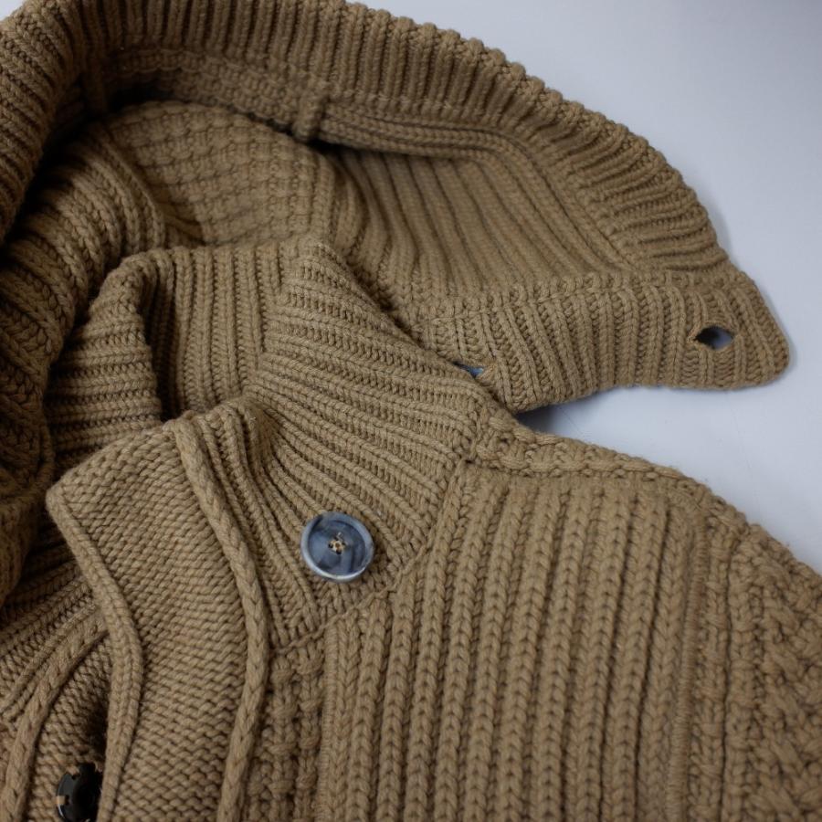 美品/国内正規/ Bark バーク フード付 ニットダッフルコート XS