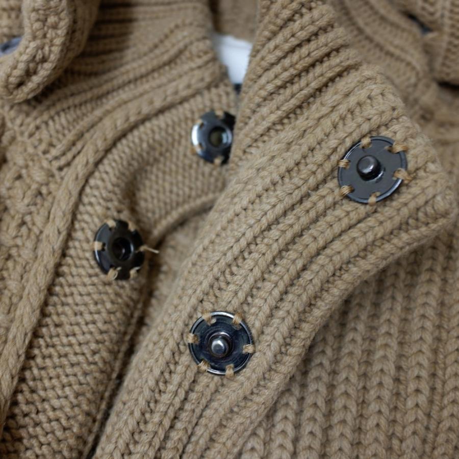 美品/国内正規/ Bark バーク フード付 ニットダッフルコート XS