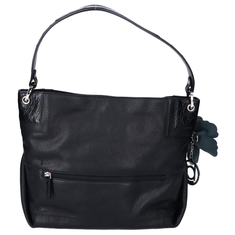 新品同様】ボーグランクロコダイル2WAYショルダーバッグハンド黒