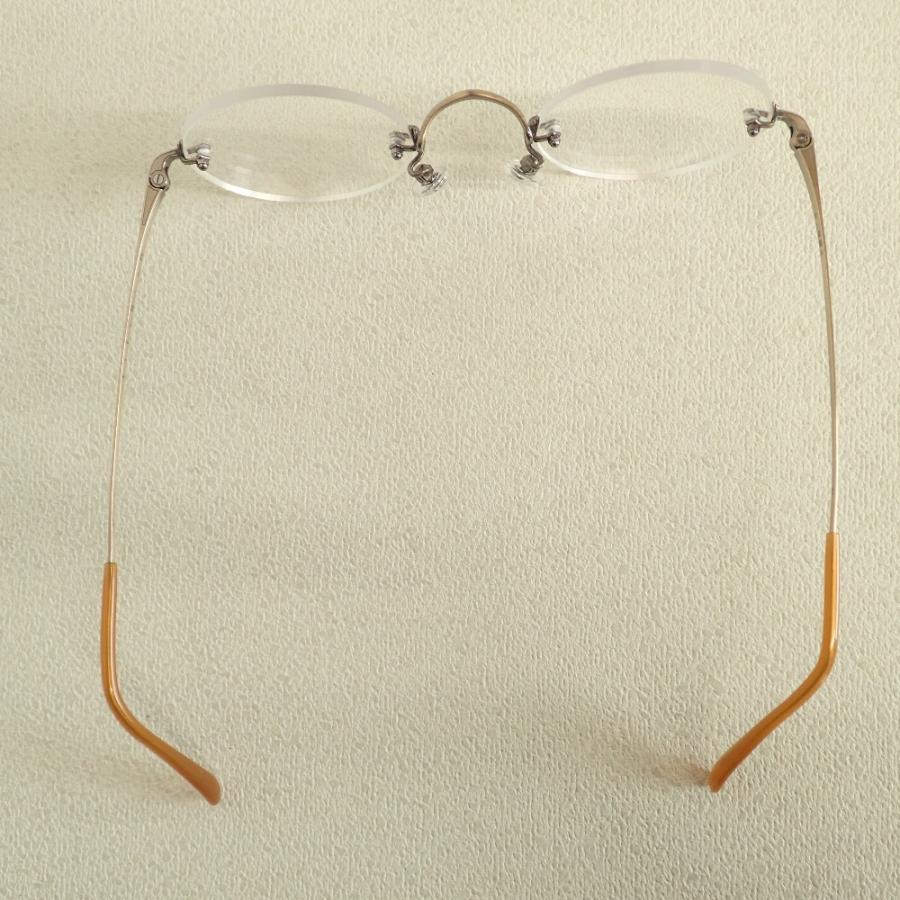 最終値下げ 白山眼鏡店 ANNAKI ボストン ゴールド リムレス ツー